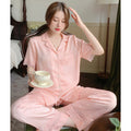 Luxury Ice Silk Pajama set- Light blush pink